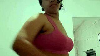 Naughty nymph throws her pussy while dancing funk 😈