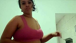 Naughty nymph throws her pussy while dancing funk 😈