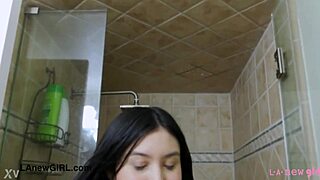 Asian Teen Brunette Showers In Casting Interview