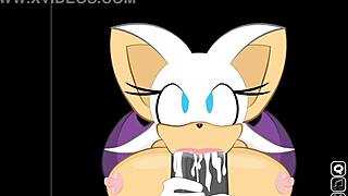 Rouge Sucks Big Cock During Game