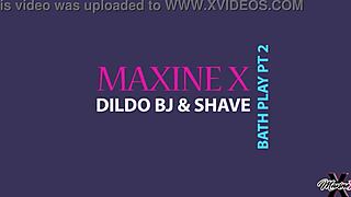 Maxine X Squirts In Bubble Bath Masturbation!