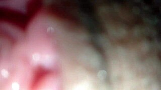 amateur shaved pussy reaches wet orgasm in one on one