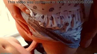 creampie and cumshot mix in wet panty play