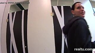 Seduced in the shop? Czech teen undresses for POV assfucking drill.