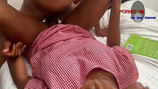 African Students Fuck Passionately At Home