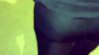 Mature Street Whore With Transparent Leggings Showing Her Thong!