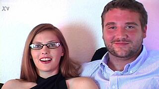 What makes this redhead couple squirt in casting interview?