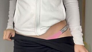 Big Ass Latina Girl Orgasms Wet In Bathroom Masturbation