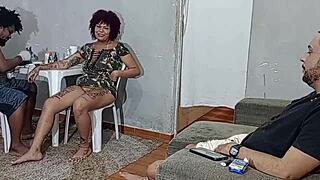 Fat BBW Takes Hot Cum Cock During Tattoo