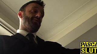 Gorgeous Sub With Glasses SPANKED Before ROUGH ANAL SEX