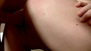 brunette euro teen rides in fishnets and stockings.