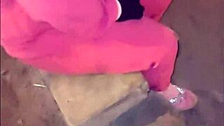 fucking the mature prostitute in cosplay on the street without condom and cumming inside