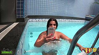 Ted Messing With Actresses Cristine Castelary And Gih Rocha During Breaks!