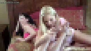 sadie and bell indulge in toe sucking fetish on the sofa, wearing heels and socks