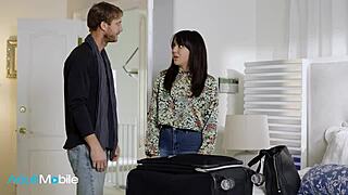 hot fuck session ends with cum on shaved pussy. 😏