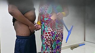 Telugu maid, are you having fun with the landlord's huge tits?