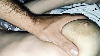 Intimate Couple Explores Close-Up Sensations in Elegant Lingerie