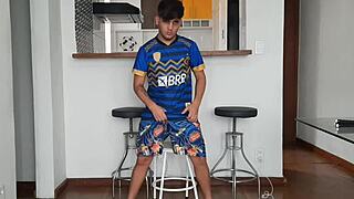 teen latina licking big tits in lesbian blowjob