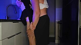 Petite Teen 18+ Babe Moans in Kitchen Sex