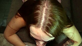 teen babe deepthroats for more cum on face