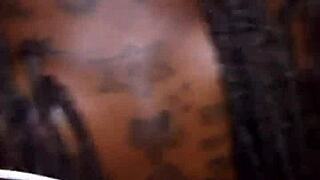 Jacking dick after vibing to drill music with big black cock tattooed and muscular domination?