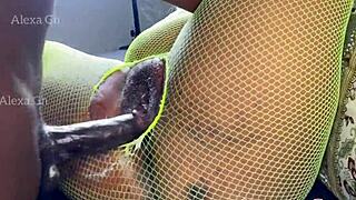 Young ebony teen gets her pussy pounded hard with creampie!