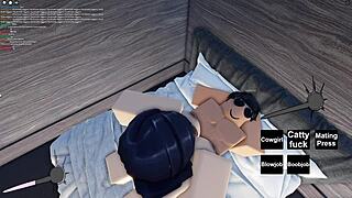 Slutty roblox girl gets fucked hard