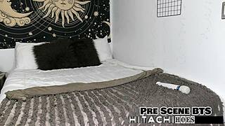 Good moaning with Ditria Rose spreading for piercing vibrator play