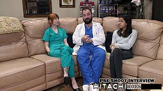 Good moaning with Ditria Rose spreading for piercing vibrator play