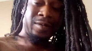 Jacking dick after vibing to drill music with big black cock tattooed and muscular domination?