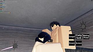 Slutty roblox girl gets fucked hard