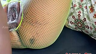 Young ebony teen gets her pussy pounded hard with creampie!