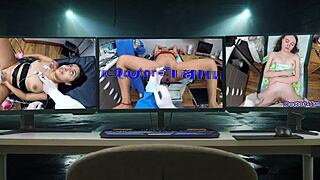 Katie Cumming in Nurse Gloves and Latex