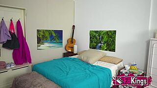 Super-Tall Brunette Babe Craves Quickie With Coach's Big Cock