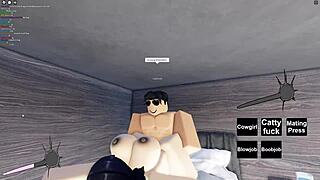 Slutty roblox girl gets fucked hard