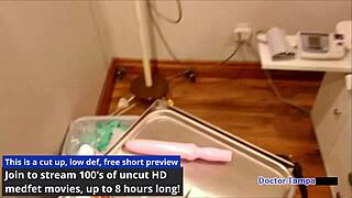 Katie Cumming in Nurse Gloves and Latex