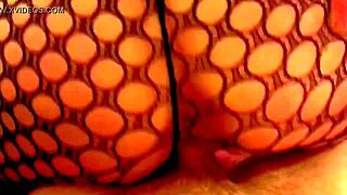 attractive girl in lingerie showcases her assets