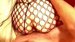 attractive girl in lingerie showcases her assets