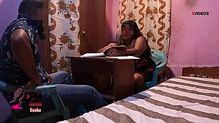 The Indian boss just couldn't resist fucking his secretary in the office room, enjoying every moment with her big tits and monster cock