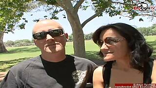 Busty Wife in High Heels Screws Boldly Before Cuckold Husband's Eyes