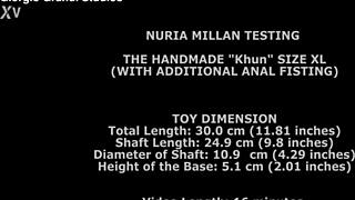 nuria millan says, 'let's fist my ass with that huge toy'