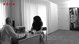 Black Babe Nyomi Banxxx Gets Her Pussy Pounded By A White Cock!