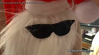 British Lesbians Bent Over in Stockings at Christmas Party