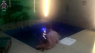 threesome with friends getting wild in the motel pool. who's joining next for part 1?