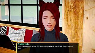 teen redhead and brunette play big tits game