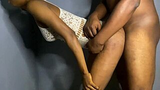 Brown Skin Ebony Lady Loves Getting Her Curvy Ass Fucked in Fishnets