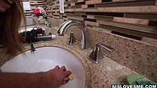 Stepbro Makes Gracie May Green Suck His Monster Cock Deep Throat