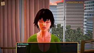 teen redhead and brunette play big tits game