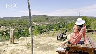 latina fucks outdoors interrupted by blowjob and cum in ass