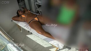 Wife Uses Naughty Bikini For Massage, Masseur Gets Horny Seeing Pussy
